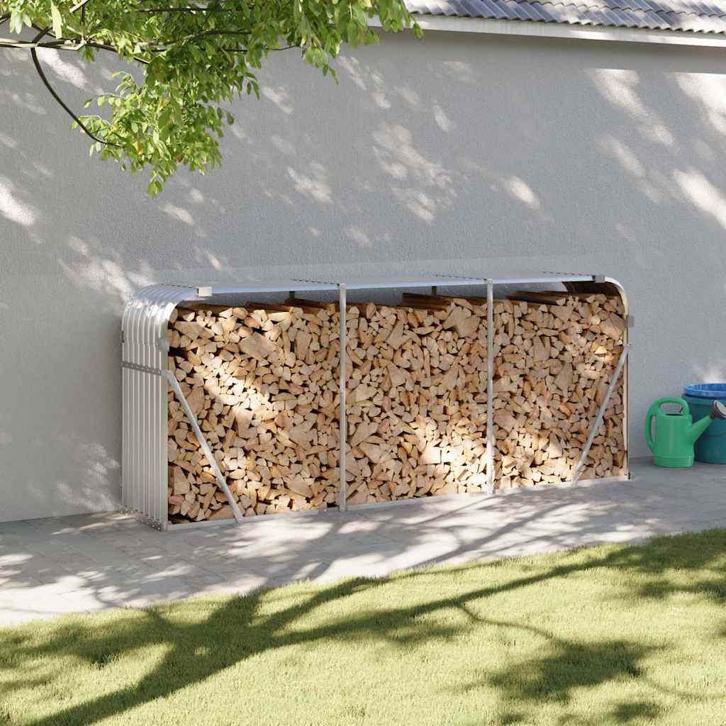 vidaXL Kaminholzunterstand Grün 40x45x170 cm Verzinkter Stahl