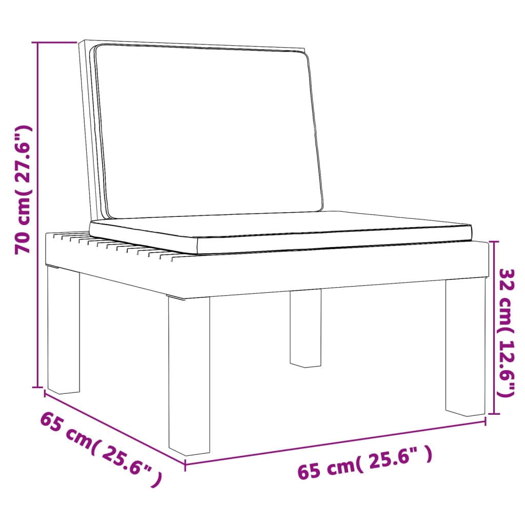 vidaXL Sonnenliege mit Kissen Anthrazit PP