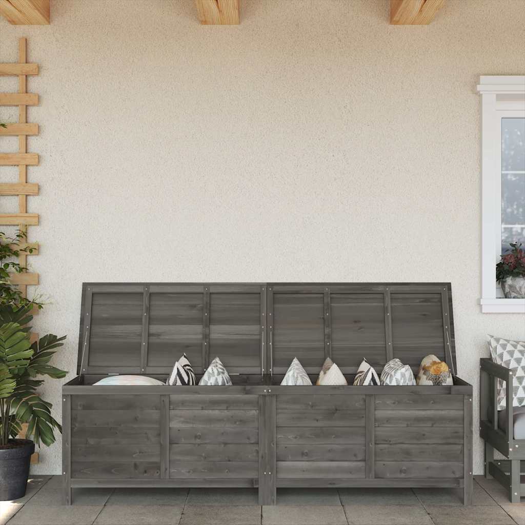 vidaXL Gartentruhe 50x49x56,5 cm Massivholz Tanne