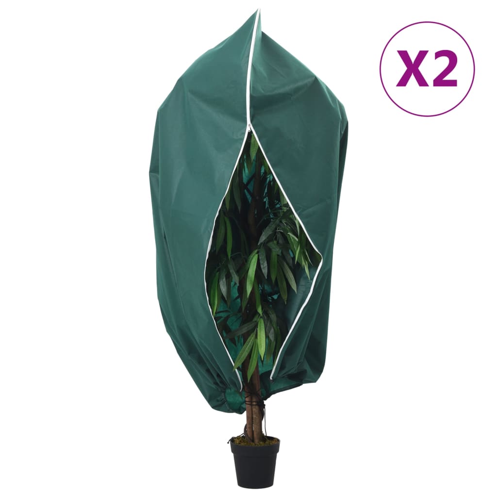 Wintervlies mit Reißverschluss 4 Stk. 70 g/m² 1x1,55 m