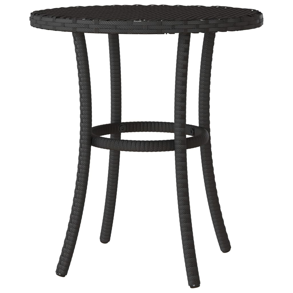vidaXL 3-tlg. Bistro-Set mit Kissen Schwarz Poly Rattan