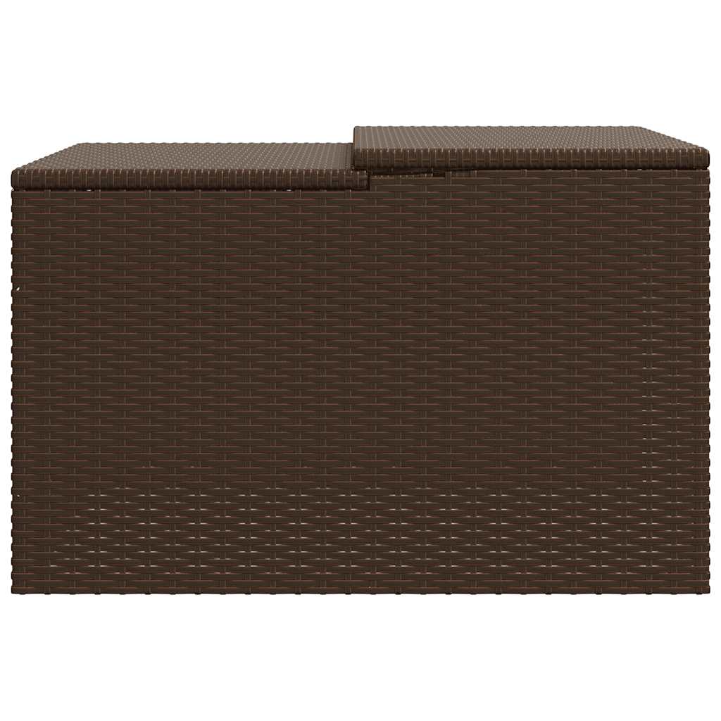 vidaXL Mähroboter-Garage Braun 86x90x52/57 cm Poly Rattan