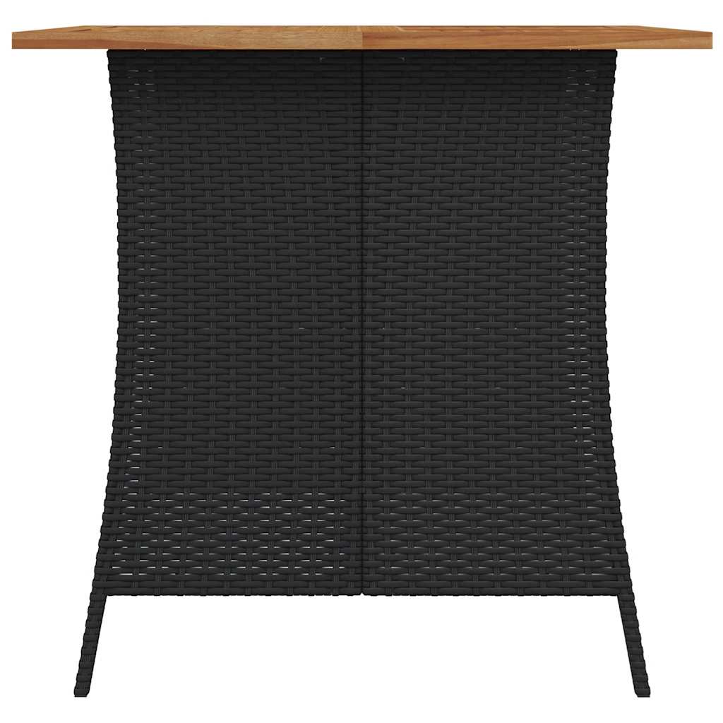 vidaXL 5-tlg. Garten-Essgruppe mit Kissen Schwarz Poly Rattan