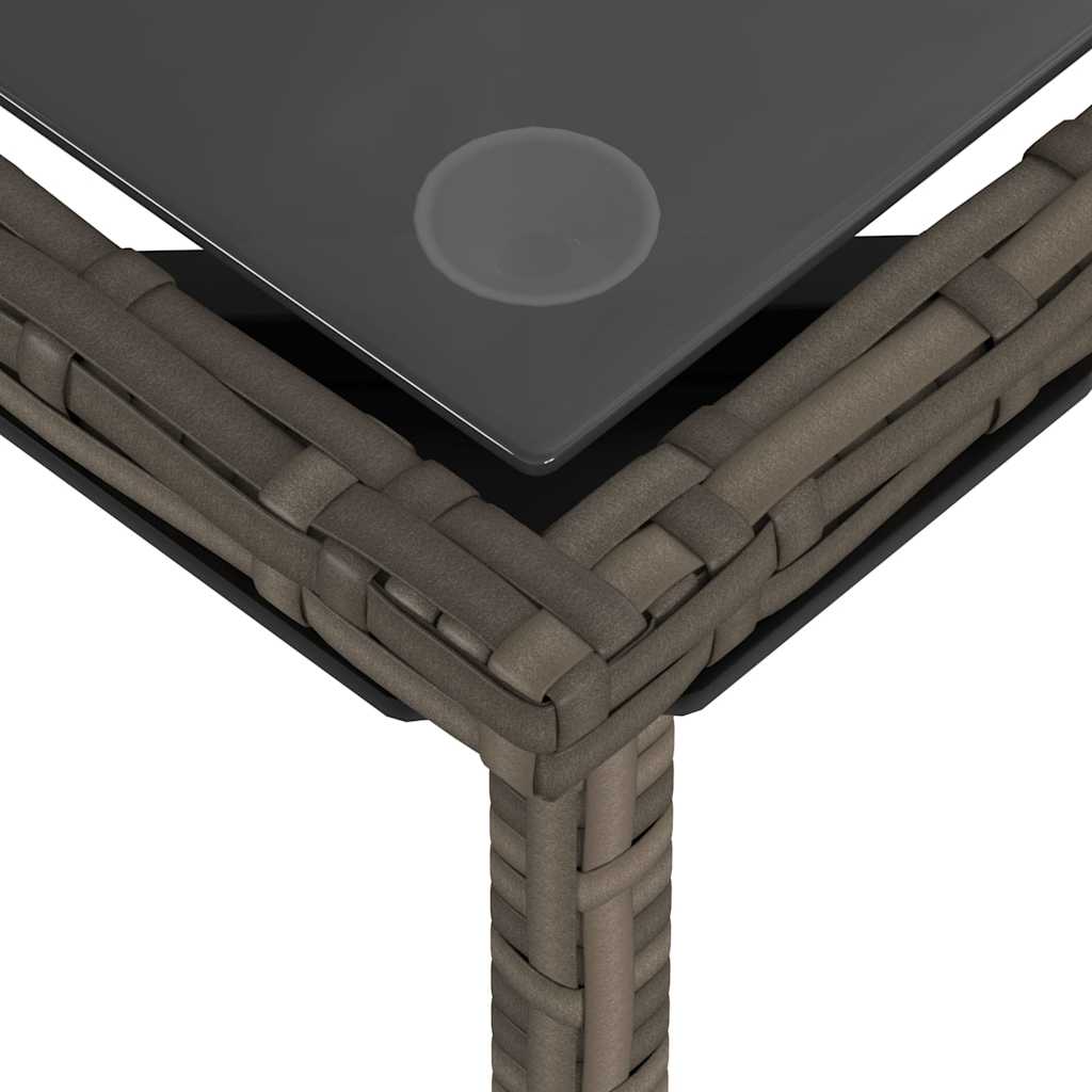 vidaXL 3-teiliges Gartensofa-Set mit Kissen, grau, Polyrattan