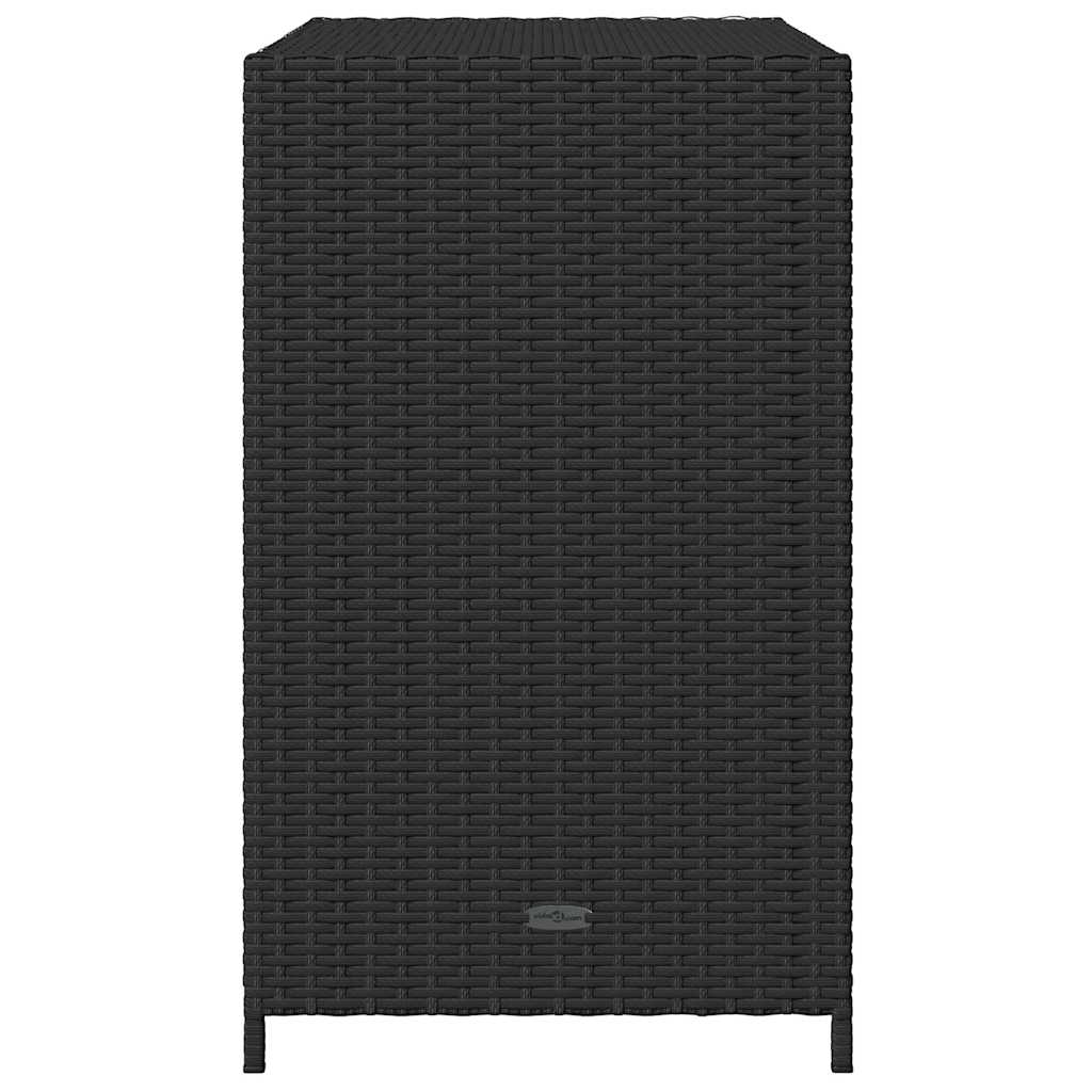 vidaXL Gartenschrank Schwarz 83x45x76 cm Poly Rattan