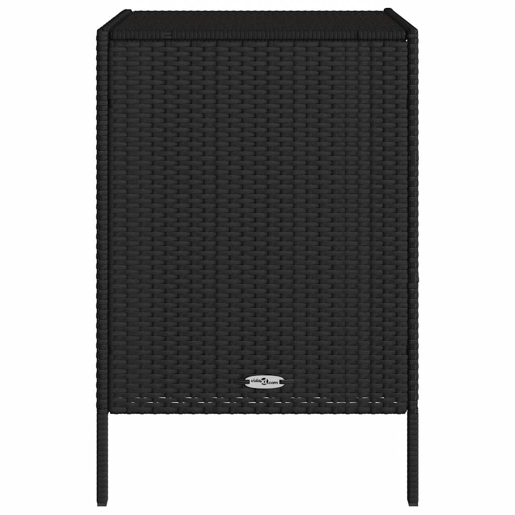 vidaXL Gartenschrank Schwarz 55x59x80 cm Poly Rattan