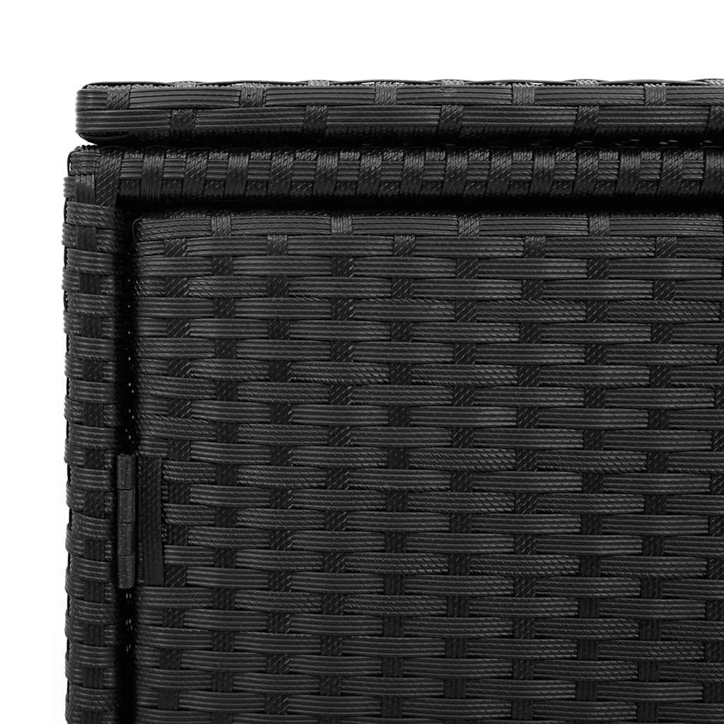 vidaXL Gartenschrank Schwarz 110x55x60,5 cm Poly Rattan