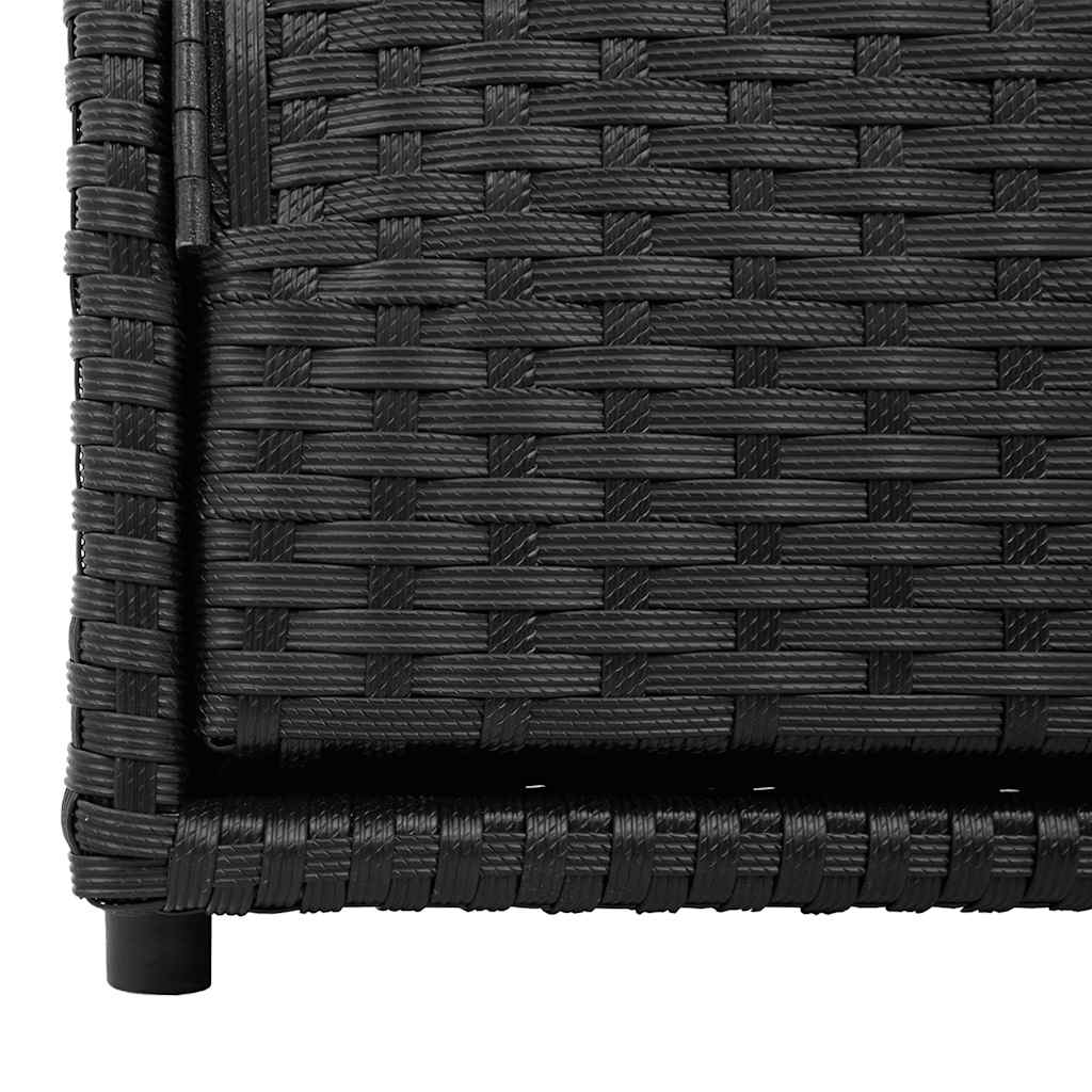 vidaXL Gartenschrank Schwarz 110x55x60,5 cm Poly Rattan