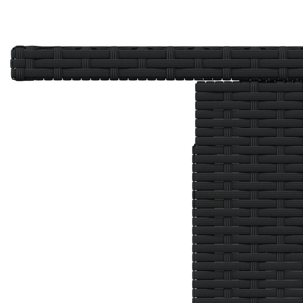 vidaXL Gartentisch mit Glasplatte Schwarz 100x55x73 cm Poly Rattan