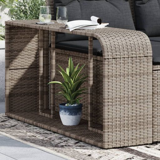 vidaXL Lagerregale 2 Stk. Schwarz Poly Rattan