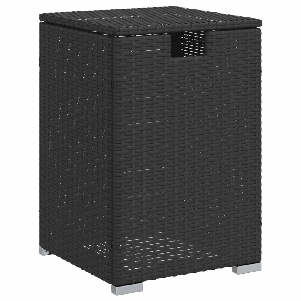 vidaXL Propan-Tank-Verstecktisch Schwarz 40x40x60 cm Poly Rattan