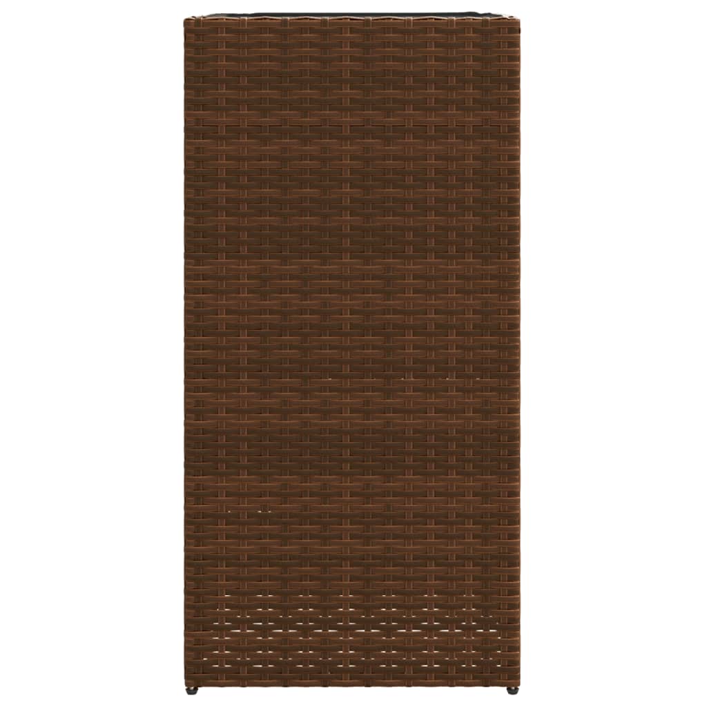 vidaXL Pflanzkübel Braun 40x40x80 cm Poly Rattan