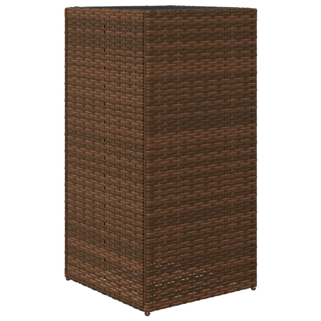vidaXL Pflanzkübel Braun 40x40x80 cm Poly Rattan