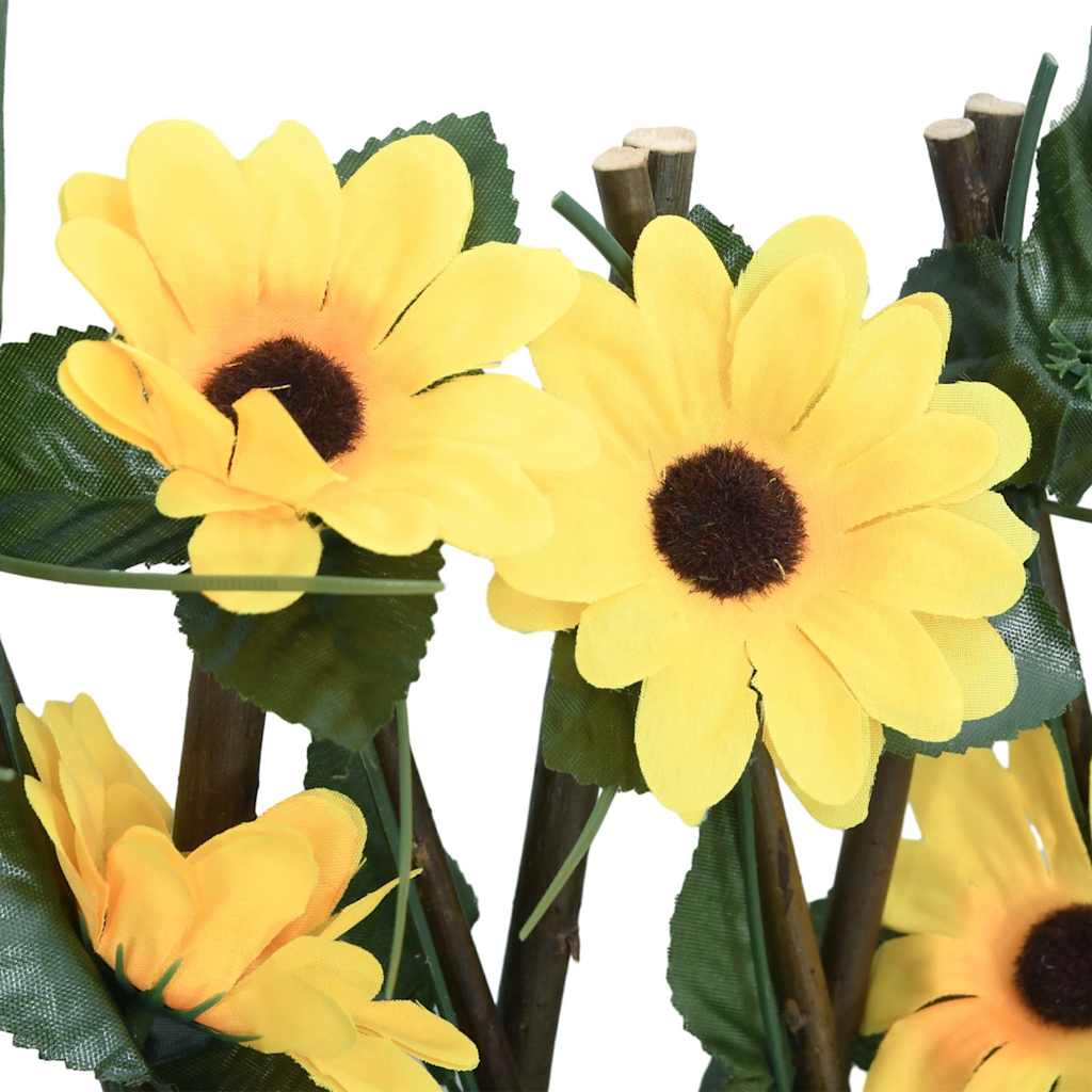 vidaXL Rankgitter mit Künstlichem Efeu Erweiterbar Gelb 180x20 cm