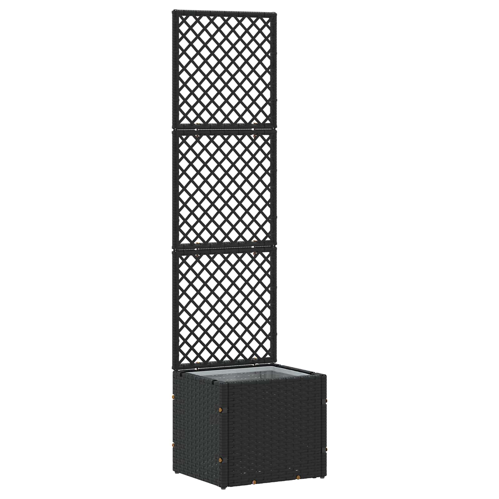 vidaXL Garten-Pflanzgefäß Schwarz 35 x 30 x 135 cm Metall