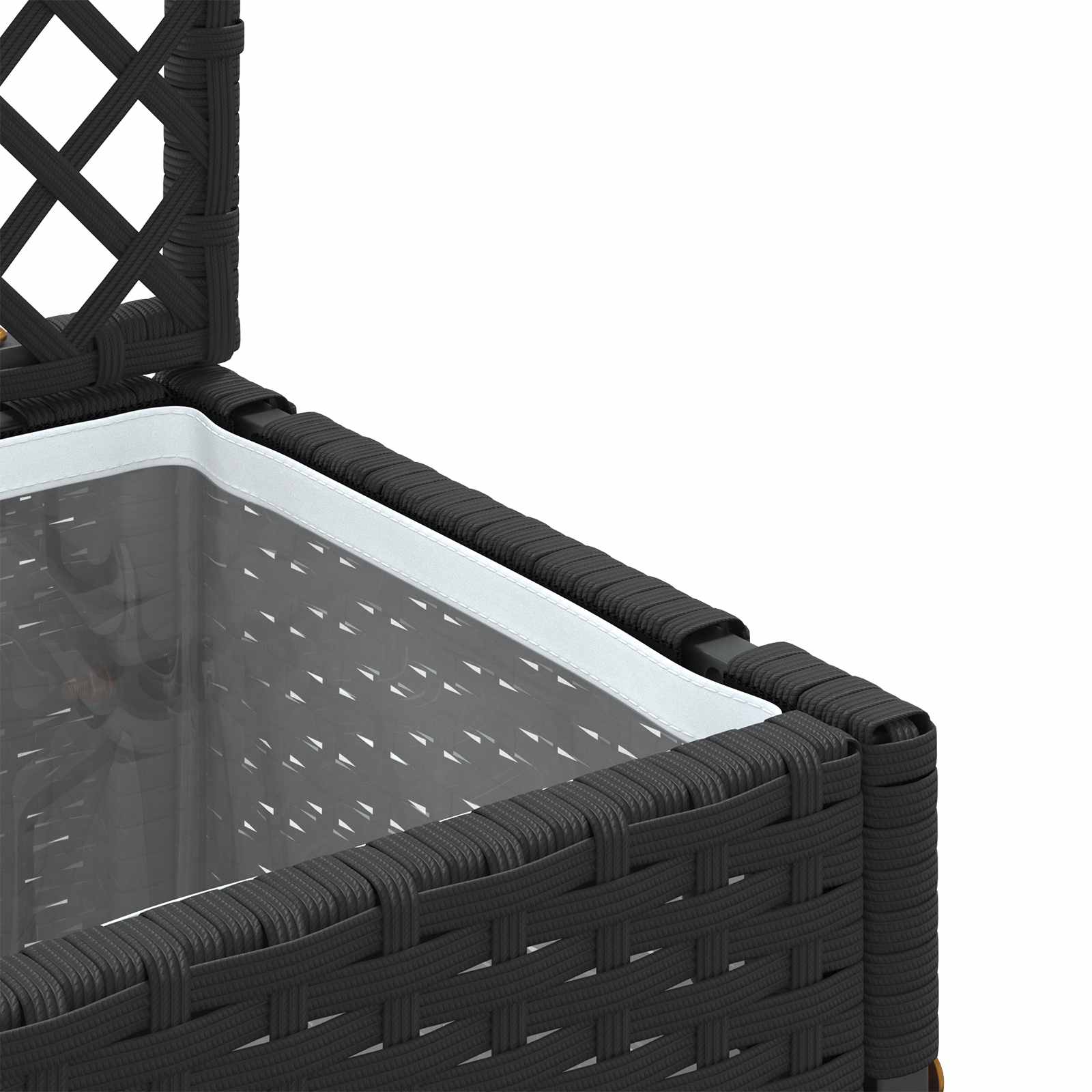 vidaXL Garten-Pflanzgefäß Schwarz 35 x 30 x 135 cm Metall