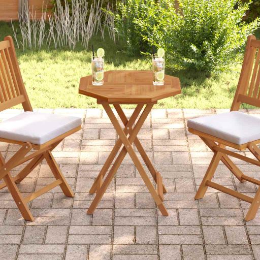 vidaXL Tischplatte Massivholz Teak Rund 2,5 cm 40 cm