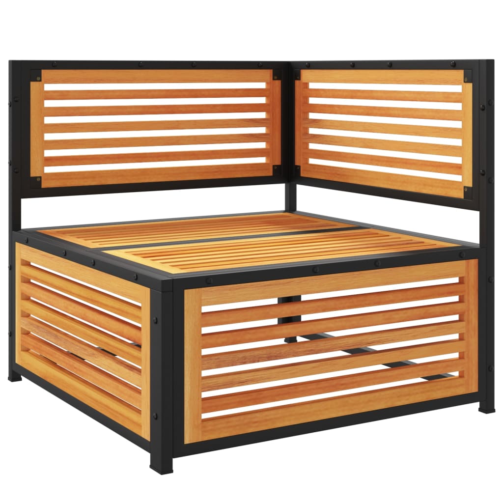 vidaXL Garten-Ecksofa mit Kissen Massivholz Akazie