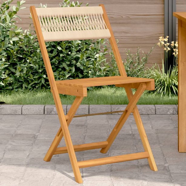 Gartenstühle 4 Stk. Klappbar Schwarz Massivholz Akazie