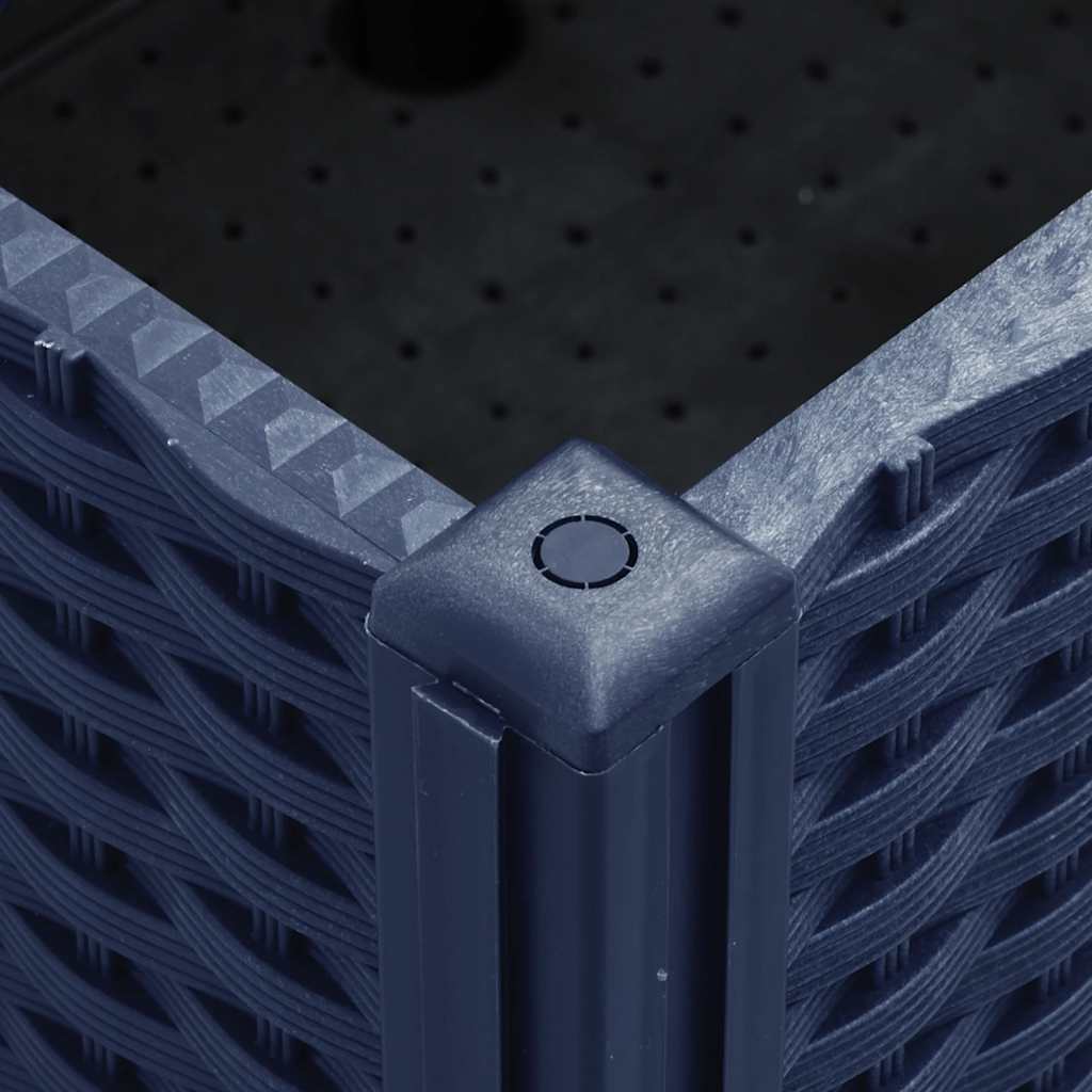 vidaXL Pflanzkasten mit Rollen Blaugrau 80x50x54 cm PP