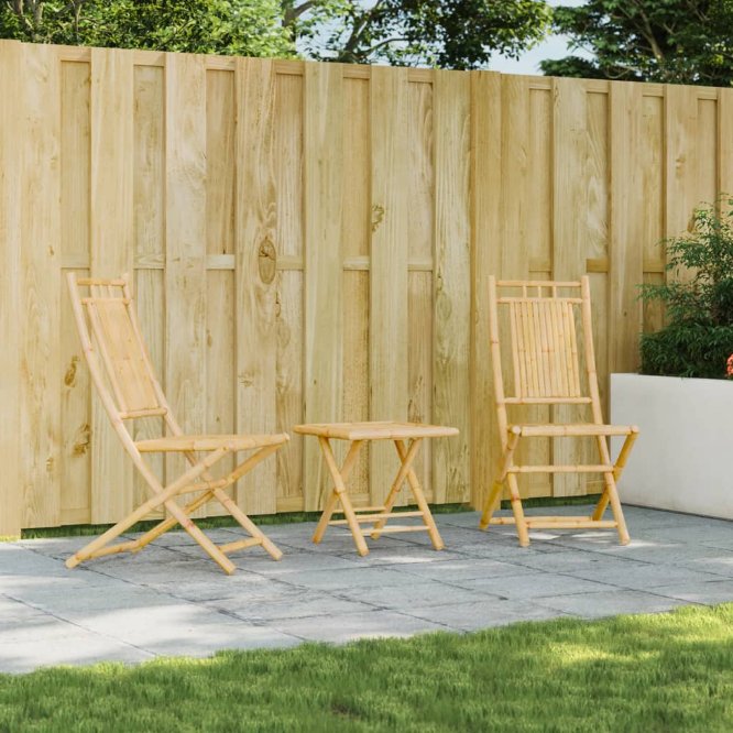 Gartenstühle 4 Stk. Klappbar 46x66x99 cm Bambus