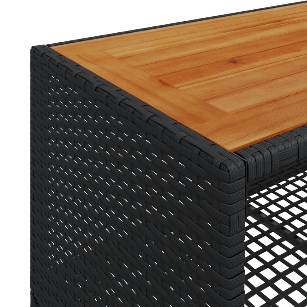 vidaXL 4-tlg. Garten-Sofagarnitur mit Kissen Schwarz Poly Rattan