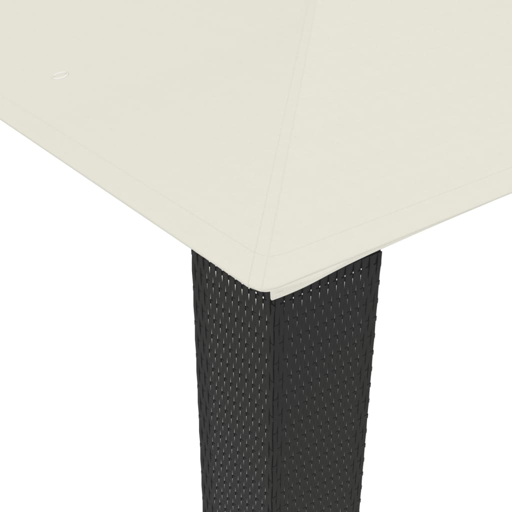 vidaXL Pavillon mit Doppeldach Creme 2,94x2,94 m Stahl