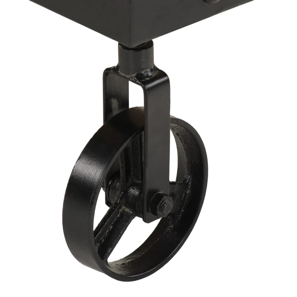 vidaXL Couchtisch mit Rollen Massivholz Mango 100x55x26 cm