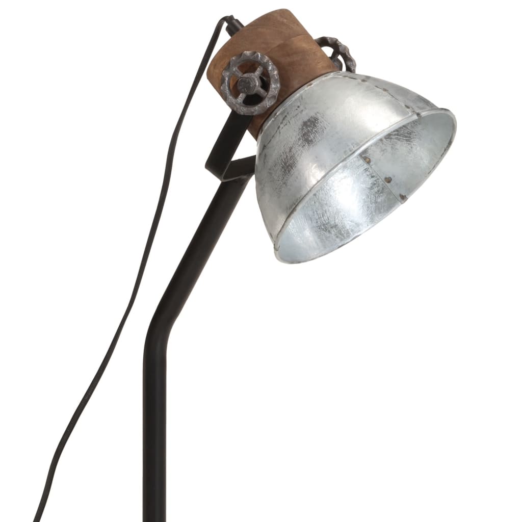 vidaXL Schreibtischlampe 25 W Vintage-Silber 18x18x60 cm E27