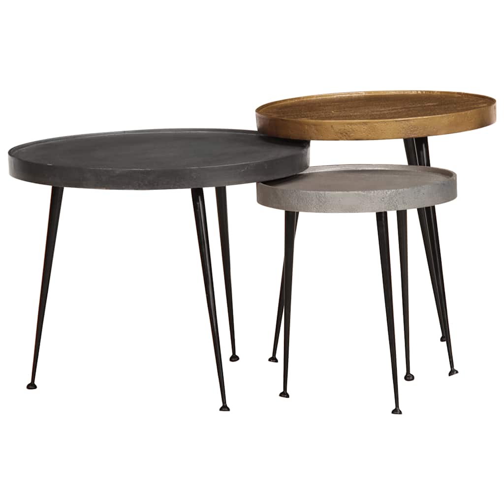 vidaXL Couchtisch 2 Stk. Schwarz Holzwerkstoff