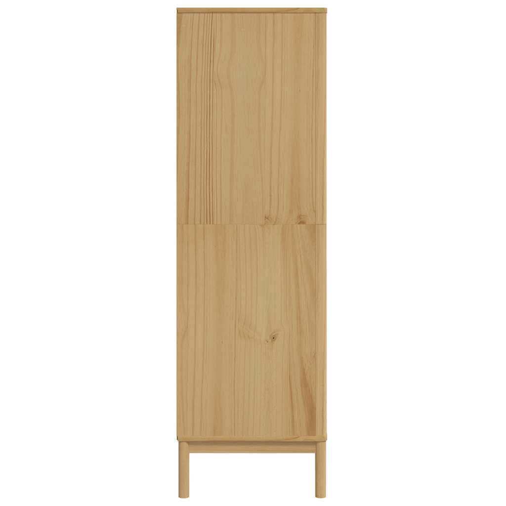 vidaXL Kleiderschrank FLORO Wachsbraun 77x53x171 cm Massivholz Kiefer