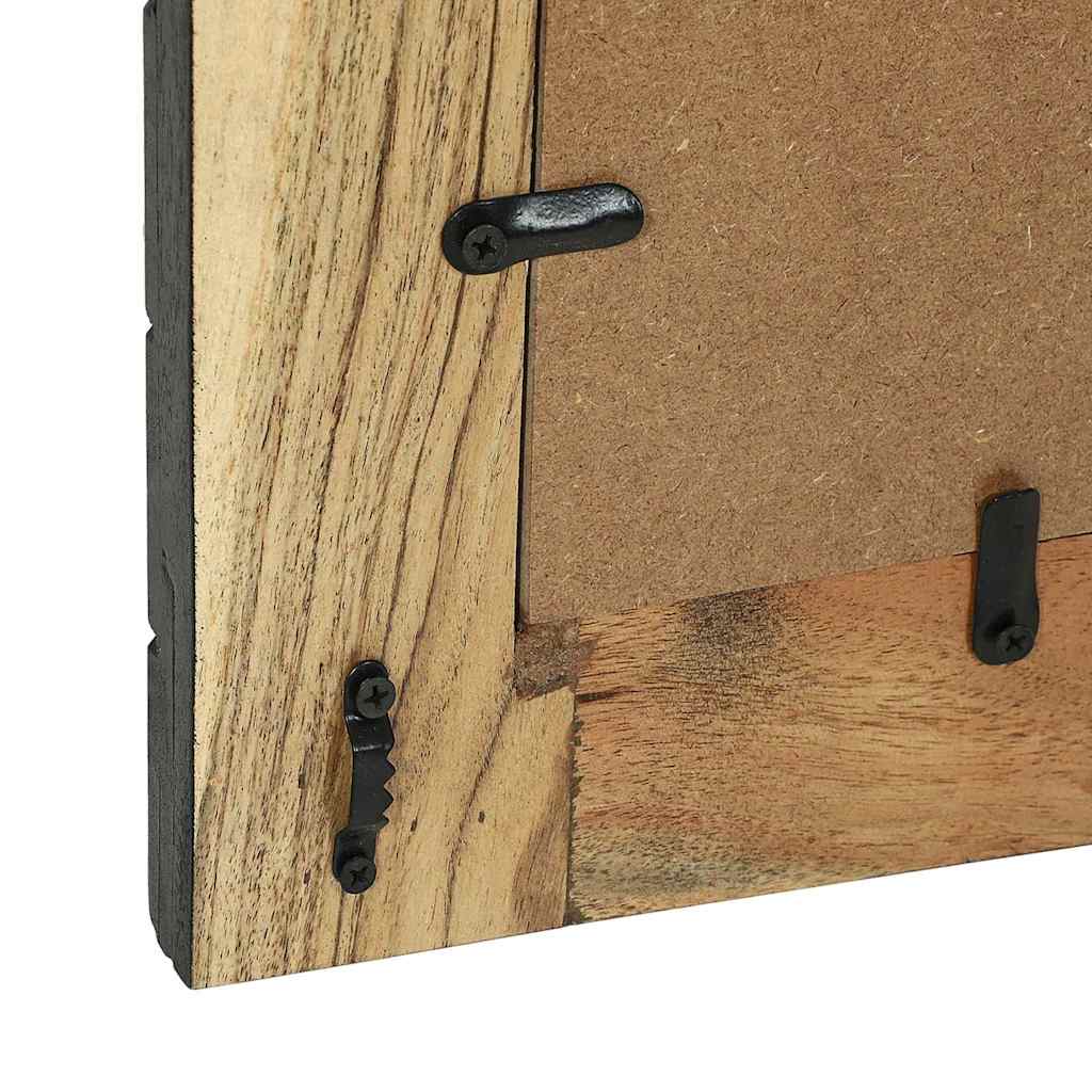 vidaXL Wandspiegel Schwarz und Braun 50 x 2 x 50 cm Massivholz Akazie