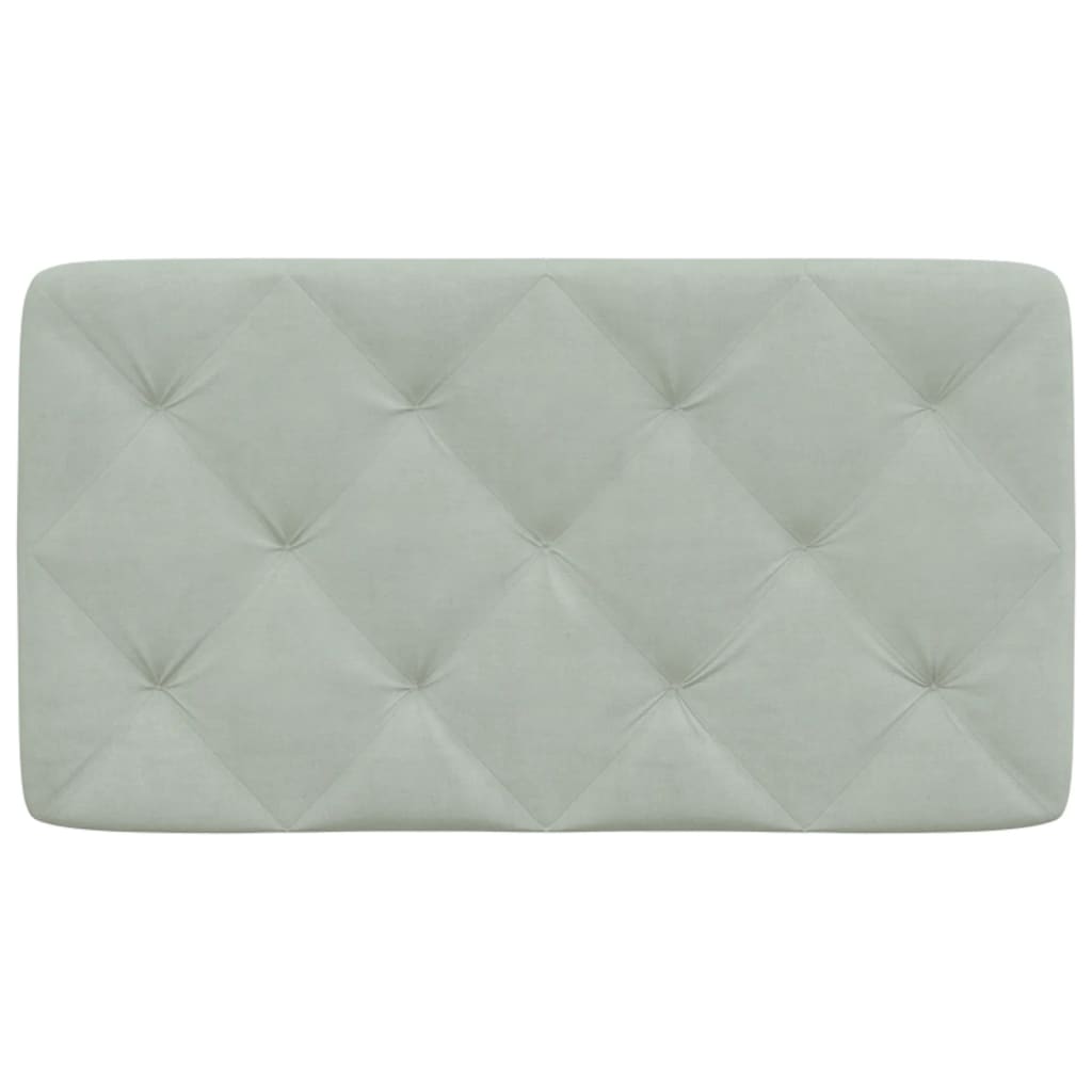 vidaXL Kopfteil-Kissen Hellgrau 80 cm Samt