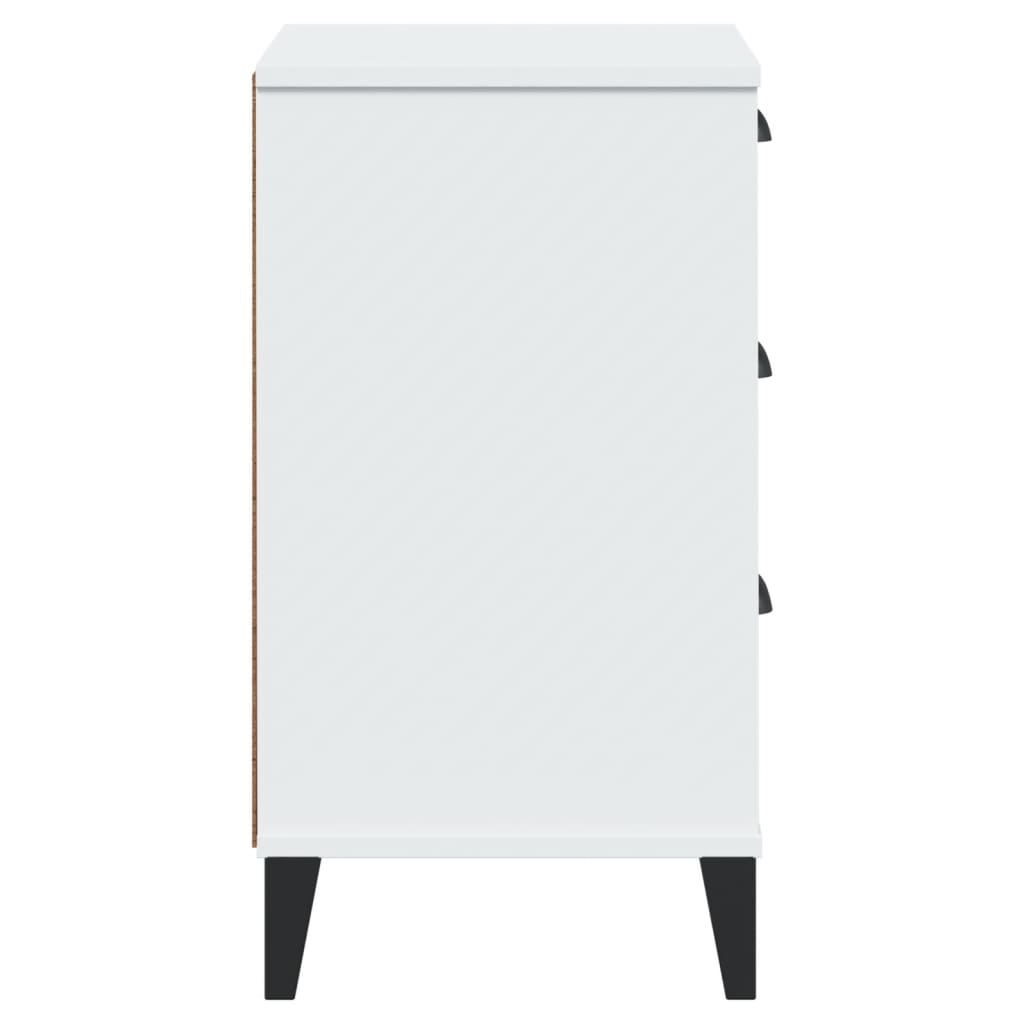 vidaXL Nachttisch VIKEN Weiß Holzwerkstoff