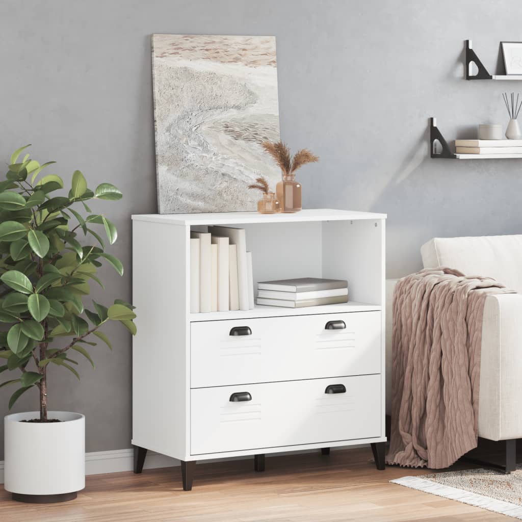 vidaXL Bücherschrank VIKEN Weiß 80x40x90 cm Holzwerkstoff