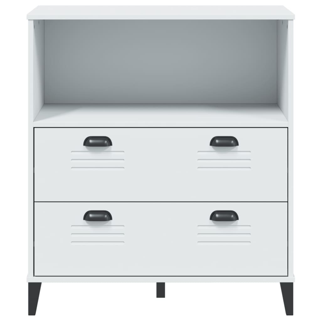 vidaXL Bücherschrank VIKEN Weiß 80x40x90 cm Holzwerkstoff