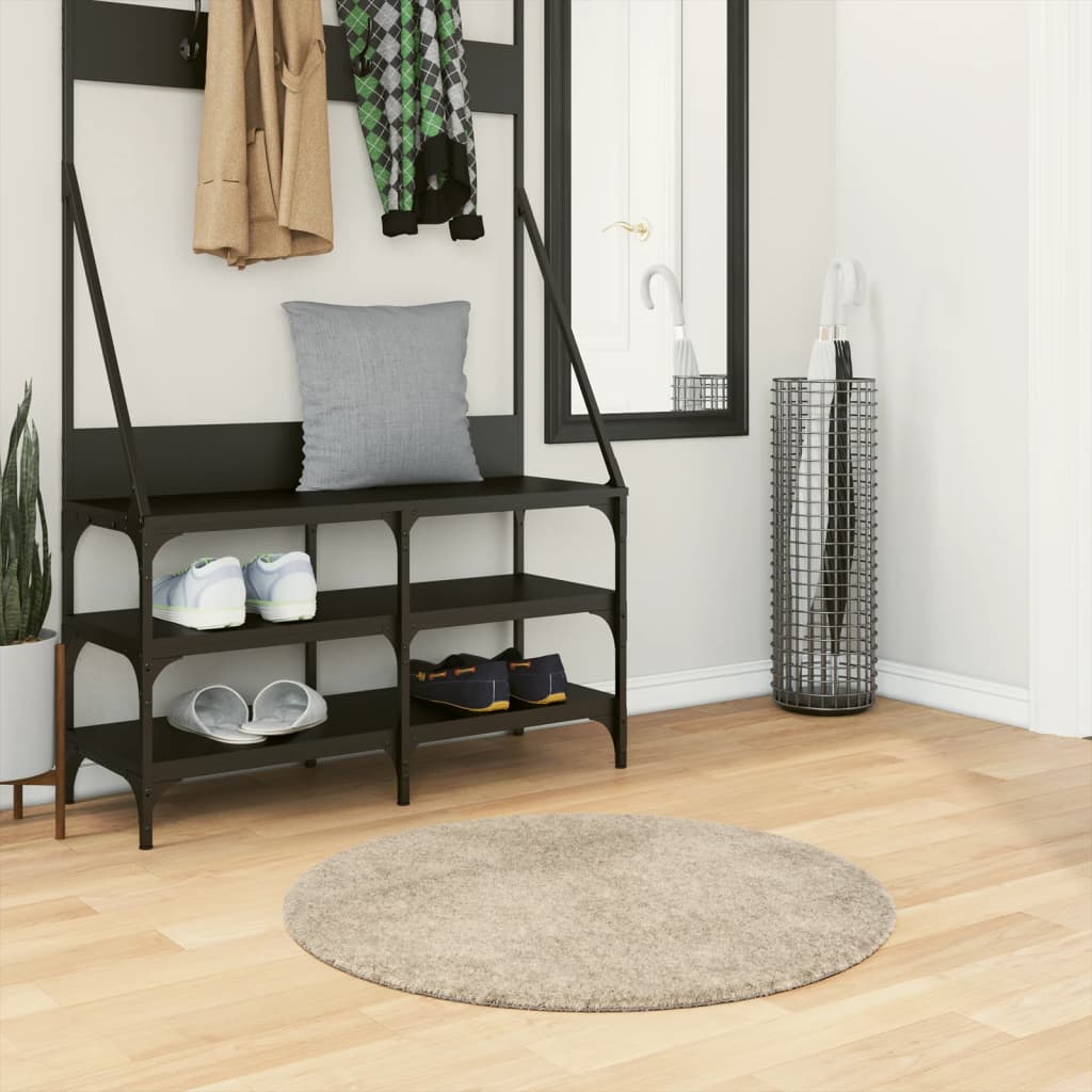 vidaXL Teppich ISTAN Hochflor Glänzend Anthrazit 100x200 cm