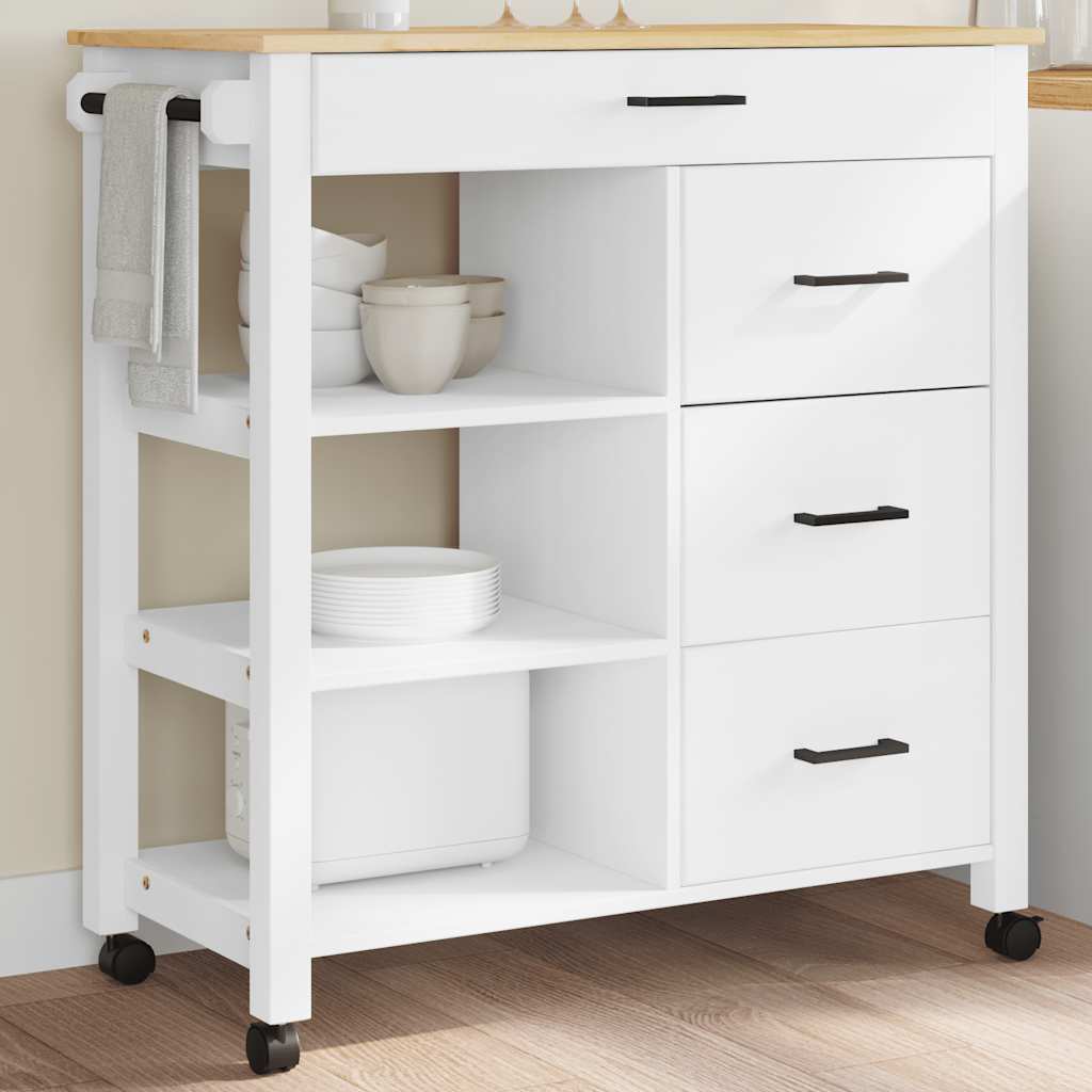 vidaXL Küchenwagen MONZA 84x40x88,5 cm Massivholz Kiefer