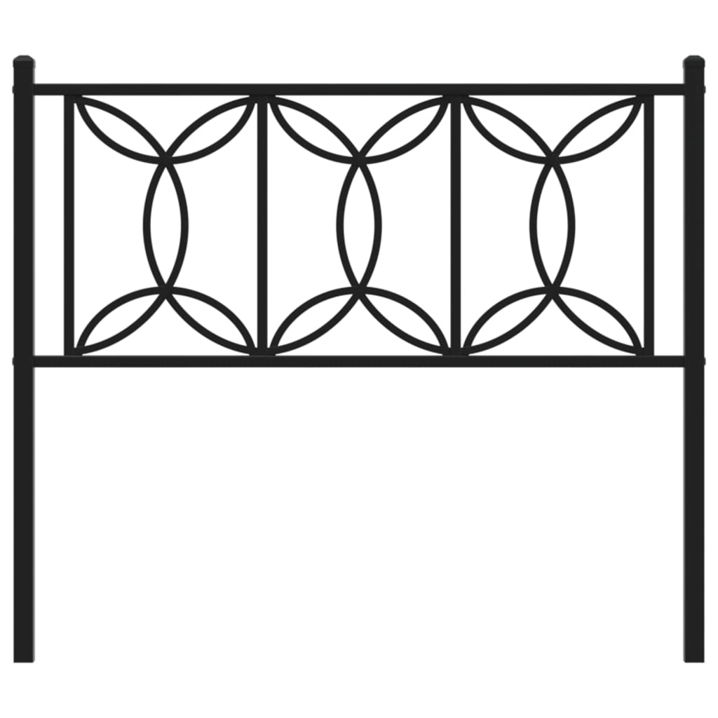 vidaXL Kopfteil Metall Schwarz 100 cm