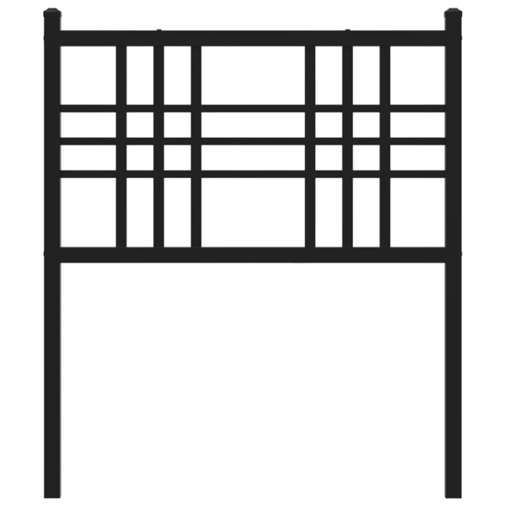 vidaXL Kopfteil Metall Schwarz 75 cm