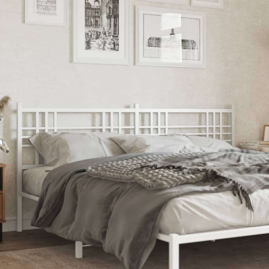 vidaXL Kopfteil Metall Schwarz 75 cm