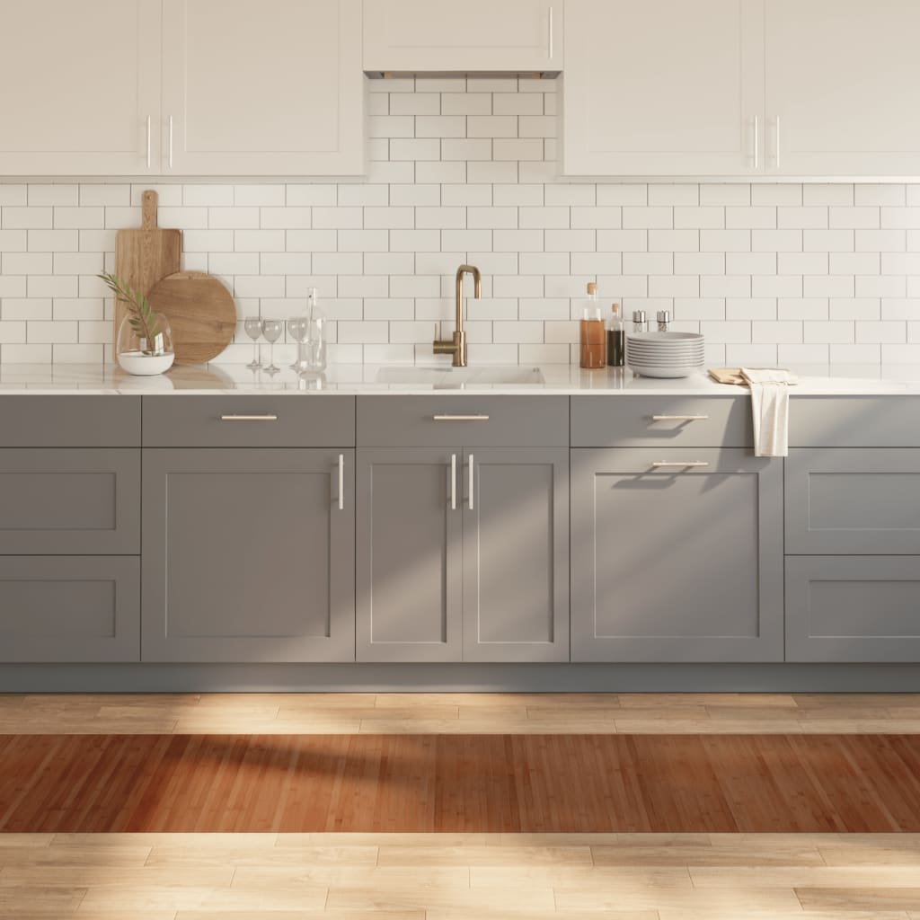 vidaXL Teppich Rechteckig Schwarz 60x100 cm Bambus