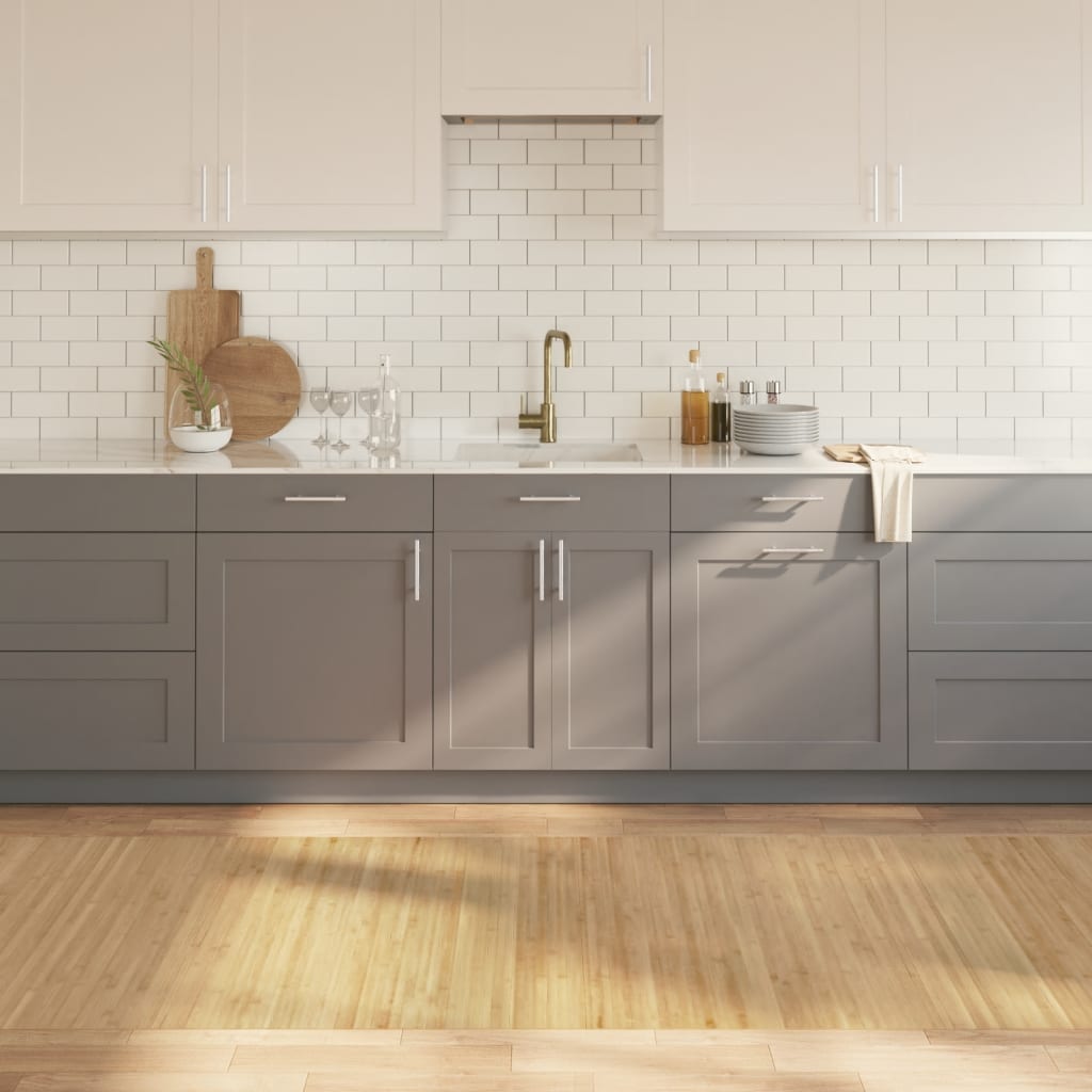 vidaXL Teppich Rechteckig Schwarz 60x100 cm Bambus