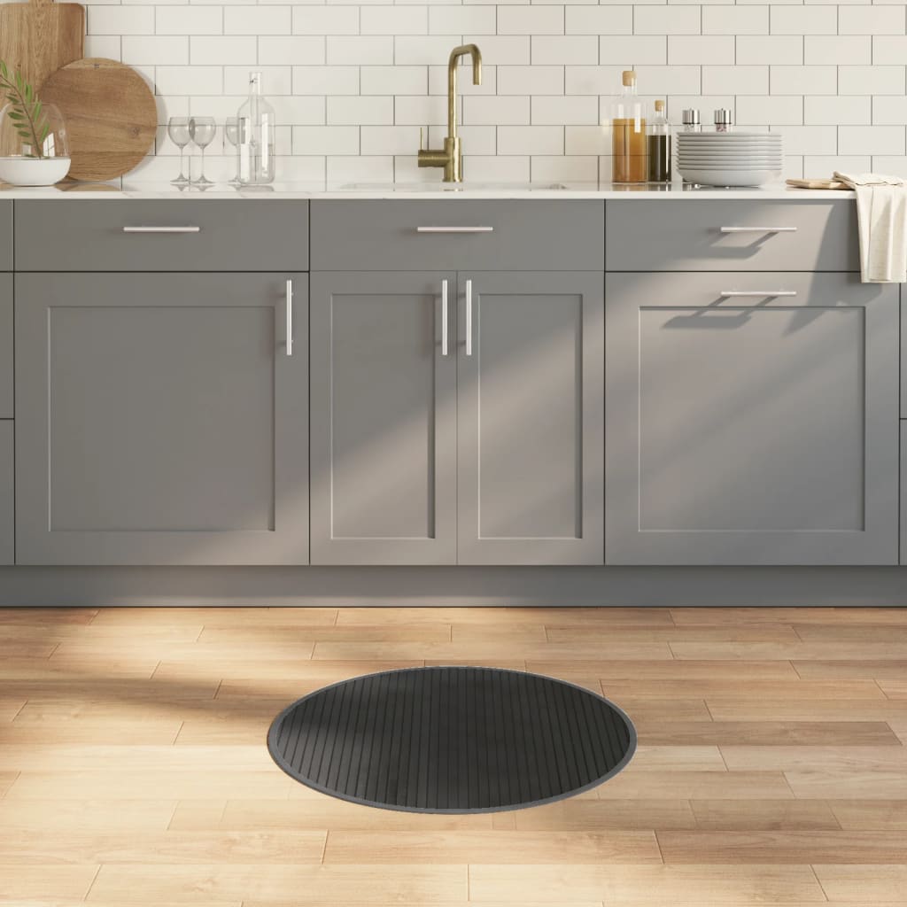 vidaXL Teppich Rund Braun 60 cm Bambus