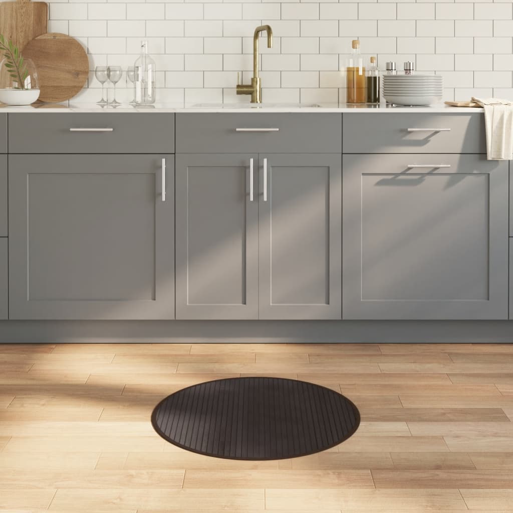 vidaXL Teppich Rund Braun 60 cm Bambus
