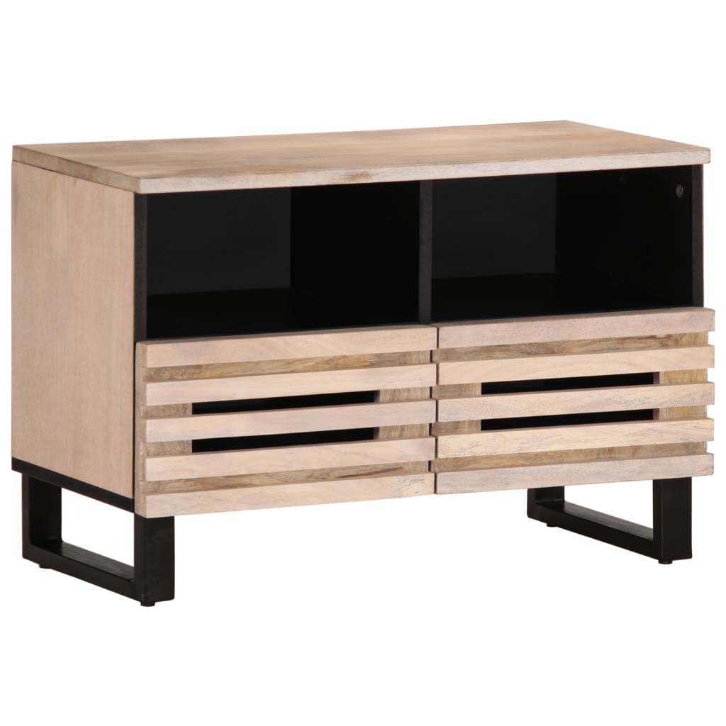 vidaXL TV-Schrank 70x34x46 cm Raues Massivholz Mango