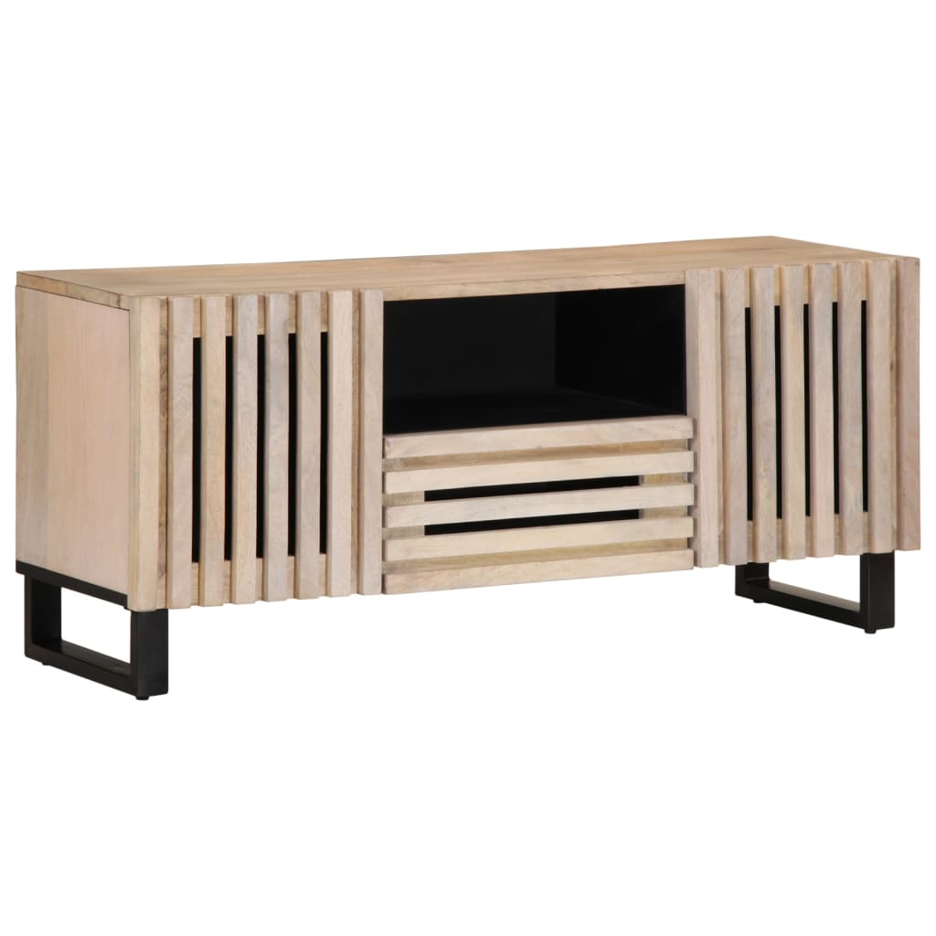 vidaXL TV-Schrank Braun 100x34x46 cm Massivholz Mango