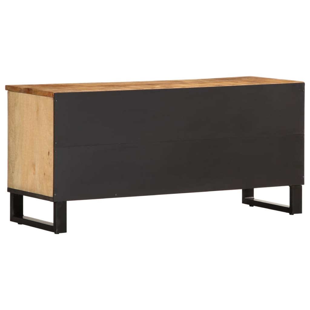 vidaXL TV-Schrank 100x34x46 cm Raues Massives Mangoholz