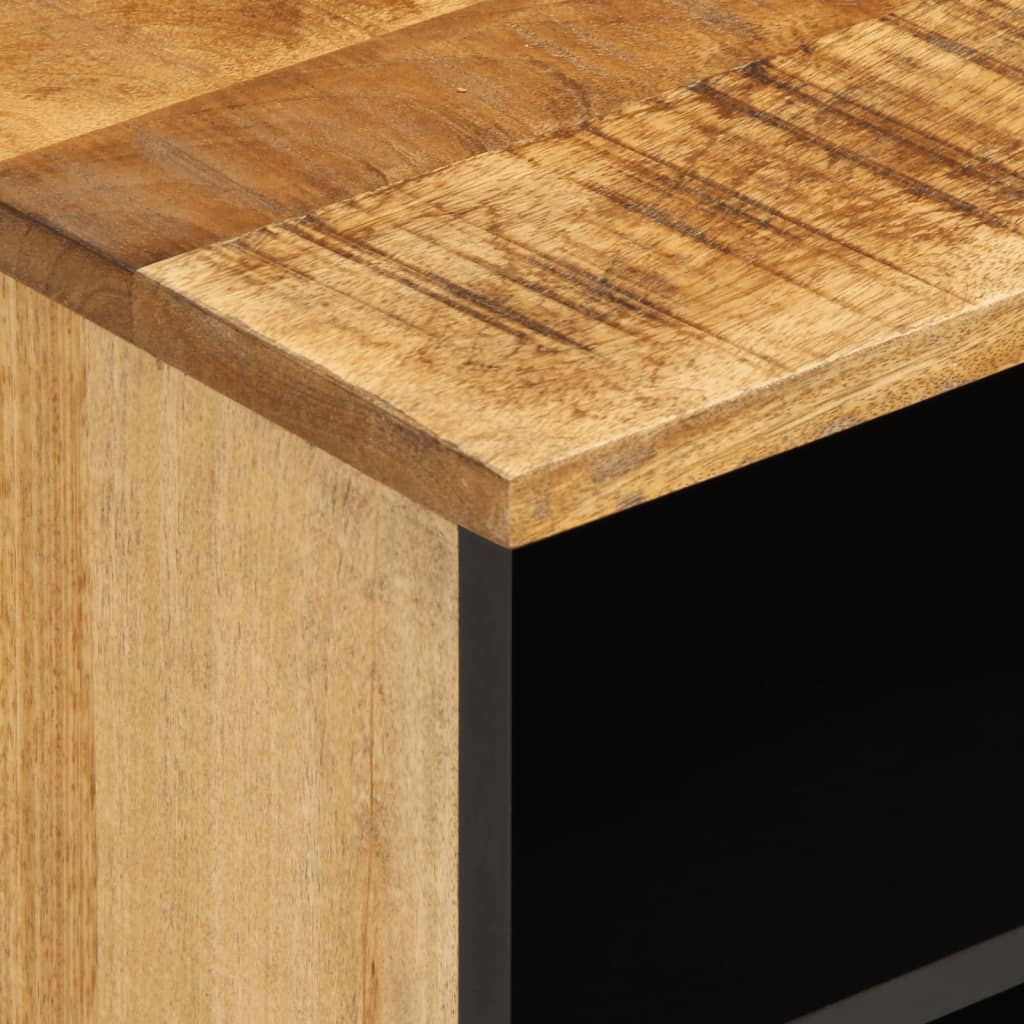 vidaXL TV-Schrank 100x34x46 cm Raues Massives Mangoholz