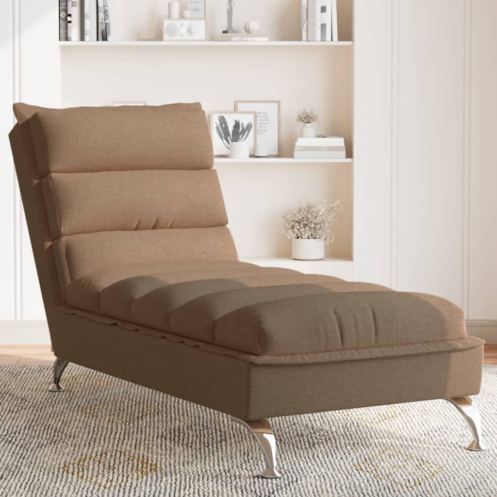 vidaXL Chaiselongue mit Kissen Hellgrau Stoff